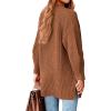 imageBTFBM Womens Button Down Cardigan Coat Long Sleeve Fall Winter Clothes Loose Chunky Knit Open Front Sweater OuterwearSolid Camel