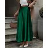 imageBTFBM Womens Satin High Waist Skirts 2024 Summer Fall Outfits Elegant Cocktail Party Flowy ALine Maxi SkirtSolid Dark Green