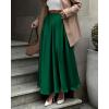 imageBTFBM Womens Satin High Waist Skirts 2024 Summer Fall Outfits Elegant Cocktail Party Flowy ALine Maxi SkirtSolid Dark Green