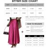 imageBTFBM Womens Satin High Waist Skirts 2024 Summer Fall Outfits Elegant Cocktail Party Flowy ALine Maxi SkirtSolid Rose Red