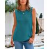 imageBTFBM Womens Sleeveless Sweater Vest 2025 Summer Crew Neck Ribbed Knit Lightweight Pullover Casual Loose Fit Tank TopsLake Blue