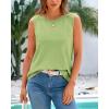 imageBTFBM Womens Sleeveless Sweater Vest 2025 Summer Crew Neck Ribbed Knit Lightweight Pullover Casual Loose Fit Tank TopsMint Green