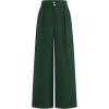imageBTFBM Women Wide Leg Dress Pants 2025 High Waisted Button Pleated Business Casual Trousers Office Work Palazzo PantsDark Green