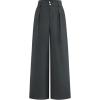 imageBTFBM Women Wide Leg Dress Pants 2025 High Waisted Button Pleated Business Casual Trousers Office Work Palazzo PantsDark Grey