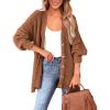 imageBTFBM Womens Button Down Cardigan Coat Long Sleeve Fall Winter Clothes Loose Chunky Knit Open Front Sweater OuterwearSolid Camel