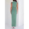 imageBTFBM Summer Two Piece Skirt Set for Women 2025 Dressy Lightweight Sleeveless Knit Top Going Out Split Maxi Skirt SetFruit Green
