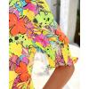 imageBTFBM Summer Blouses for Women Dressy Casual 2025 Spring Floral Boho Shirts V Neck Puff Short Sleeve Business Work TopsFloral Yellow Pink