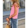 imageBTFBM Summer Sweater Vest for Women 2025 Sleeveless V Neck Button Up Cardigan Waffle Knit Tank Tops Spring ClothesPink