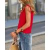 imageBTFBM Summer Sweater Vest for Women 2025 Sleeveless V Neck Button Up Cardigan Waffle Knit Tank Tops Spring ClothesRed