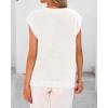 imageBTFBM Womens Oversized Sweater Vest 2025 Summer V Neck Casual Sleeveless Sweaters Loose Cable Knit Pullover TopsWhite