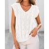 imageBTFBM Womens Oversized Sweater Vest 2025 Summer V Neck Casual Sleeveless Sweaters Loose Cable Knit Pullover TopsWhite