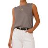 imageBTFBM Womens Sleeveless Sweater Vest 2025 Summer Crew Neck Ribbed Knit Lightweight Pullover Casual Loose Fit Tank TopsApricot Khaki