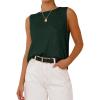 imageBTFBM Womens Sleeveless Sweater Vest 2025 Summer Crew Neck Ribbed Knit Lightweight Pullover Casual Loose Fit Tank TopsDark Green