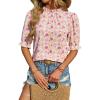 Floral Pink White