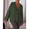 imageBTFBM Fall Fashion 2025 Button Down Cardigan Sweaters for Women Trendy V Neck Long Sleeve Knit Winter Coat OuterwearArmy Green