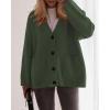imageBTFBM Fall Fashion 2025 Button Down Cardigan Sweaters for Women Trendy V Neck Long Sleeve Knit Winter Coat OuterwearArmy Green