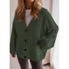 imageBTFBM Fall Fashion 2025 Button Down Cardigan Sweaters for Women Trendy V Neck Long Sleeve Knit Winter Coat OuterwearArmy Green
