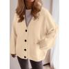 imageBTFBM Fall Fashion 2025 Button Down Cardigan Sweaters for Women Trendy V Neck Long Sleeve Knit Winter Coat OuterwearBeige