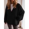 imageBTFBM Fall Fashion 2025 Button Down Cardigan Sweaters for Women Trendy V Neck Long Sleeve Knit Winter Coat OuterwearBlack
