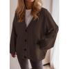 imageBTFBM Fall Fashion 2025 Button Down Cardigan Sweaters for Women Trendy V Neck Long Sleeve Knit Winter Coat OuterwearBrown