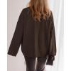 imageBTFBM Fall Fashion 2025 Button Down Cardigan Sweaters for Women Trendy V Neck Long Sleeve Knit Winter Coat OuterwearBrown