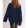 imageBTFBM Fall Fashion 2025 Button Down Cardigan Sweaters for Women Trendy V Neck Long Sleeve Knit Winter Coat OuterwearNavy Blue