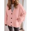 imageBTFBM Fall Fashion 2025 Button Down Cardigan Sweaters for Women Trendy V Neck Long Sleeve Knit Winter Coat OuterwearPink