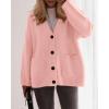 imageBTFBM Fall Fashion 2025 Button Down Cardigan Sweaters for Women Trendy V Neck Long Sleeve Knit Winter Coat OuterwearPink