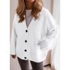imageBTFBM Fall Fashion 2025 Button Down Cardigan Sweaters for Women Trendy V Neck Long Sleeve Knit Winter Coat OuterwearWhite