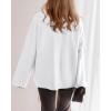 imageBTFBM Fall Fashion 2025 Button Down Cardigan Sweaters for Women Trendy V Neck Long Sleeve Knit Winter Coat OuterwearWhite
