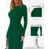 imageBTFBM Jumpsuits For Women Dressy Casual Fall Clothes 2025 Long Sleeve Knit Ruched Business Lounge Pants Rompers PocketsDark Green
