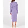 imageBTFBM Maxi Dresses for Women Fall 2025 Long Sleeve Lapel Neck Button Down Elegant Satin Belted Ruched Summer Shirt DressPurple