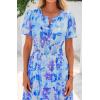 imageBTFBM Summer Dresses for Women 2025 Floral Casual Short Sleeve V Neck Elastic Waist Maxi Wedding Guest Dress PocketsFloral Blue Purple