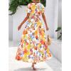 imageBTFBM Summer Dresses for Women 2025 Floral Casual Short Sleeve V Neck Elastic Waist Maxi Wedding Guest Dress PocketsFloral Multicolored