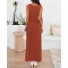 imageBTFBM Summer Maxi Dresses for Women 2025 Sleeveless Casual Ruched High Waisted Tank Long Sundress Flowy Beach DressBrick Red