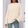 imageBTFBM Sweaters for Women 2025 Casual Crewneck Long Sleeve Loose Ribbed Knit Pullover Sweater Winter Clothes Fall OutfitsBeige