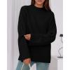 imageBTFBM Sweaters for Women 2025 Casual Crewneck Long Sleeve Loose Ribbed Knit Pullover Sweater Winter Clothes Fall OutfitsBlack