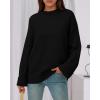 imageBTFBM Sweaters for Women 2025 Casual Crewneck Long Sleeve Loose Ribbed Knit Pullover Sweater Winter Clothes Fall OutfitsBlack