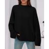 imageBTFBM Sweaters for Women 2025 Casual Crewneck Long Sleeve Loose Ribbed Knit Pullover Sweater Winter Clothes Fall OutfitsBlack