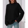 imageBTFBM Sweaters for Women 2025 Casual Crewneck Long Sleeve Loose Ribbed Knit Pullover Sweater Winter Clothes Fall OutfitsBlack