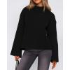 imageBTFBM Sweaters for Women 2025 Casual Crewneck Long Sleeve Loose Ribbed Knit Pullover Sweater Winter Clothes Fall OutfitsBlack