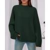 imageBTFBM Sweaters for Women 2025 Casual Crewneck Long Sleeve Loose Ribbed Knit Pullover Sweater Winter Clothes Fall OutfitsDark Green