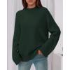 imageBTFBM Sweaters for Women 2025 Casual Crewneck Long Sleeve Loose Ribbed Knit Pullover Sweater Winter Clothes Fall OutfitsDark Green