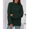 imageBTFBM Sweaters for Women 2025 Casual Crewneck Long Sleeve Loose Ribbed Knit Pullover Sweater Winter Clothes Fall OutfitsDark Green