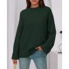 imageBTFBM Sweaters for Women 2025 Casual Crewneck Long Sleeve Loose Ribbed Knit Pullover Sweater Winter Clothes Fall OutfitsDark Green