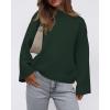 imageBTFBM Sweaters for Women 2025 Casual Crewneck Long Sleeve Loose Ribbed Knit Pullover Sweater Winter Clothes Fall OutfitsDark Green