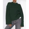 imageBTFBM Sweaters for Women 2025 Casual Crewneck Long Sleeve Loose Ribbed Knit Pullover Sweater Winter Clothes Fall OutfitsDark Green