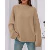 imageBTFBM Sweaters for Women 2025 Casual Crewneck Long Sleeve Loose Ribbed Knit Pullover Sweater Winter Clothes Fall OutfitsKhaki