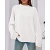 imageBTFBM Sweaters for Women 2025 Casual Crewneck Long Sleeve Loose Ribbed Knit Pullover Sweater Winter Clothes Fall OutfitsWhite