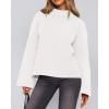 imageBTFBM Sweaters for Women 2025 Casual Crewneck Long Sleeve Loose Ribbed Knit Pullover Sweater Winter Clothes Fall OutfitsWhite